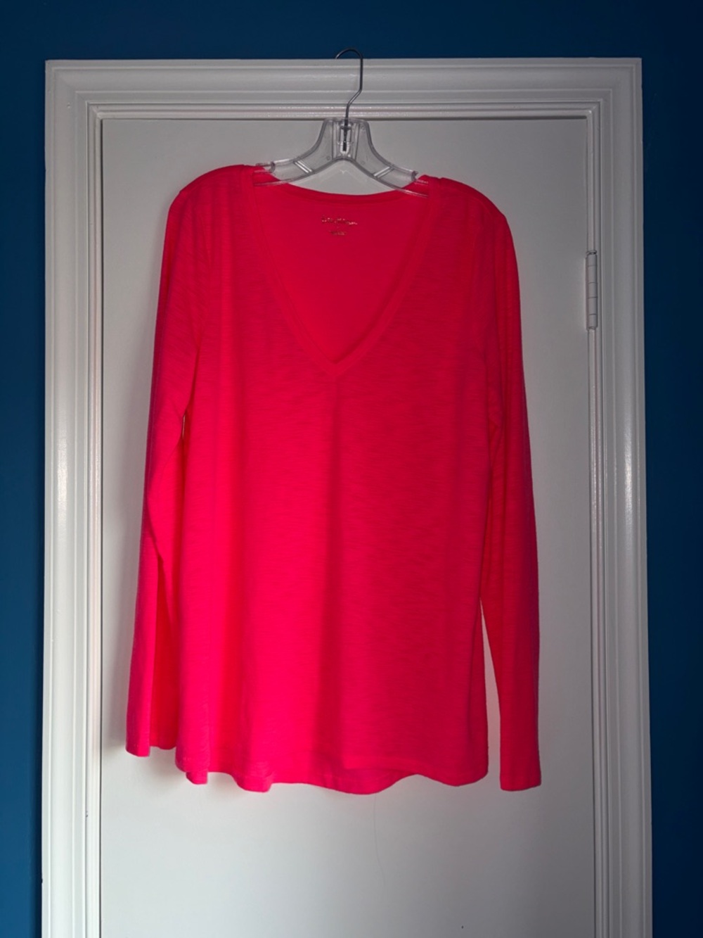 Lilly Pulitzer V-Neck Long Sleeve Top - Hot Pink
